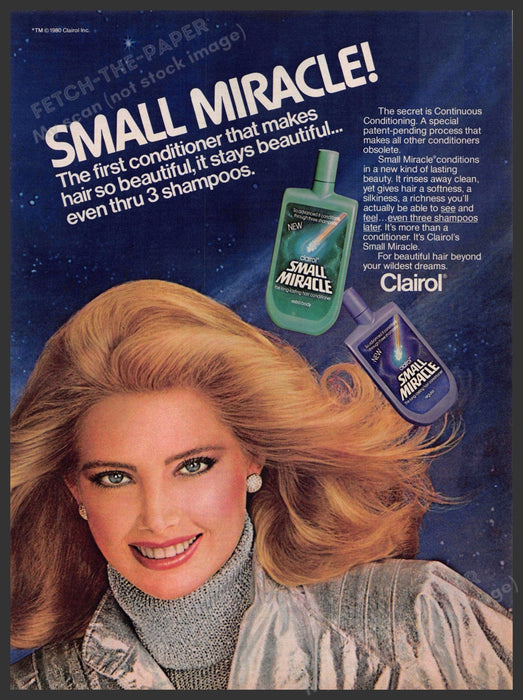 Clairol Small Miracle 1980s Print Advertisement 1981 Hair Outerspace Clairol