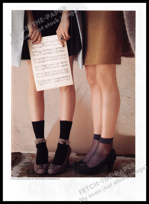 Clarks USA 2010s Magazine Print Ad 2011 Shoes Legs Heels Pumps Footwear Socks Clarks USA