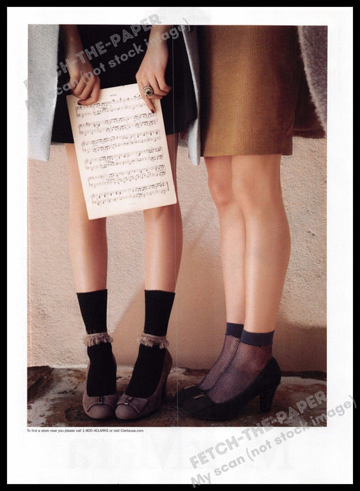Clarks USA 2010s Magazine Print Ad 2011 Shoes Legs Heels Pumps Footwear Socks Clarks USA