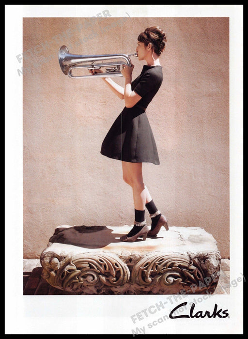 Clarks USA 2010s Magazine Print Ad 2011 Shoes Legs Heels Pumps Socks Instrument Clarks USA