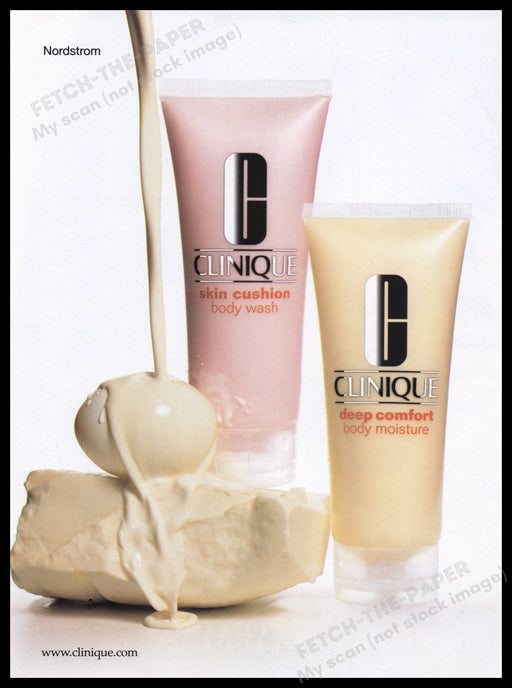 Clinique Body Moisture 2000s Print Advertisement Ad 2000 Cushion Comfort Fetch the Paper!