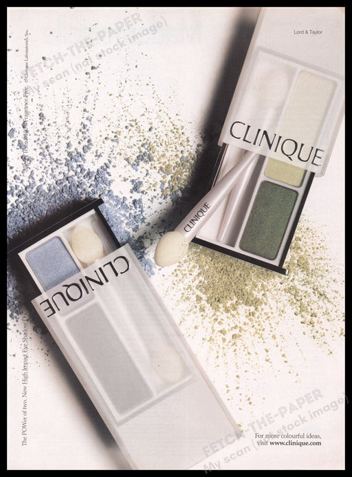 Clinique Eyeshadow 2000s Print Advertisement Ad 2000 Fetch the Paper!