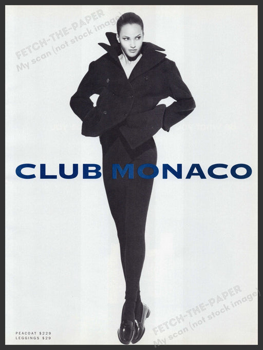 Club Monaco Clothing 1990s Print Advertisement Ad 1992 Legs Fetch the Paper!