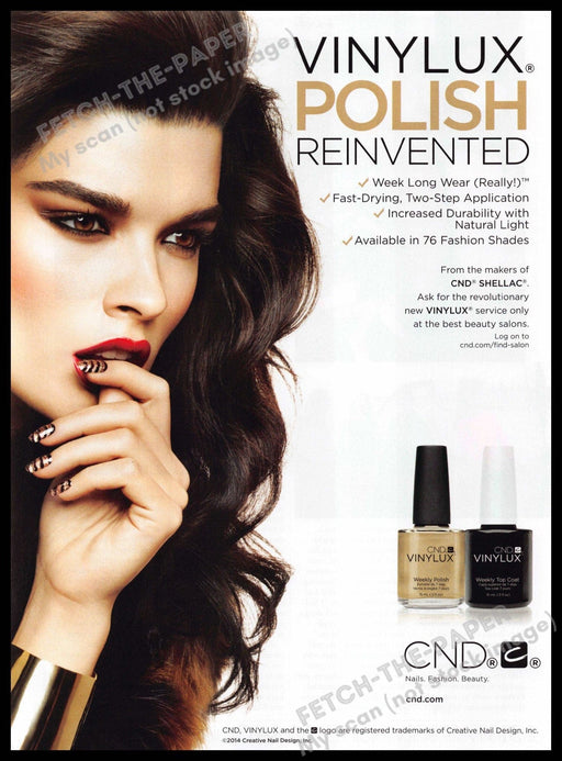 CND 2010s Magazine Print Ad 2014 Vinylux Sexy Nails Brunette CND