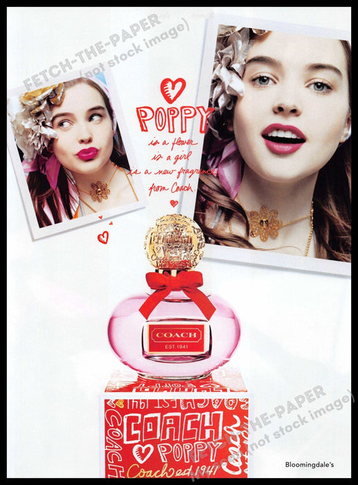 Coach Poppy 2010s Print Advertisement 2010 A Gril (Not the product) Coach