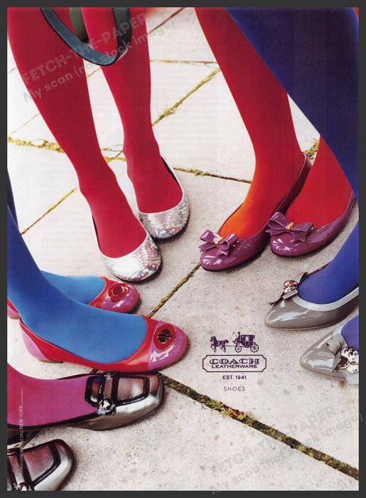 Coach Shoes 2000s Print Advertisement Ad 2009 Legs Tights Feet Coach