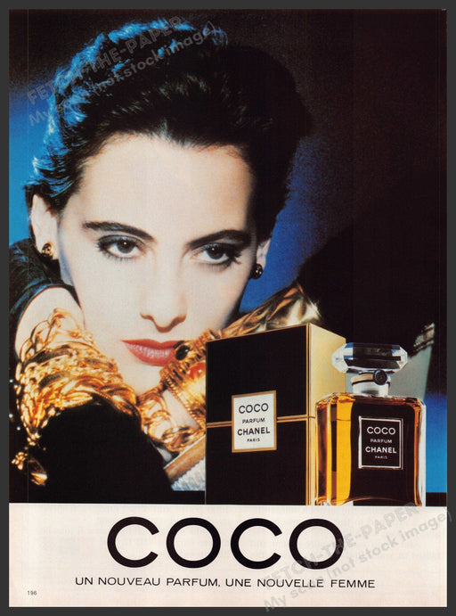 Coco Chanel Perfume Paris 1980s Print Advertisement Ad 1986 Fetch-the-Paper