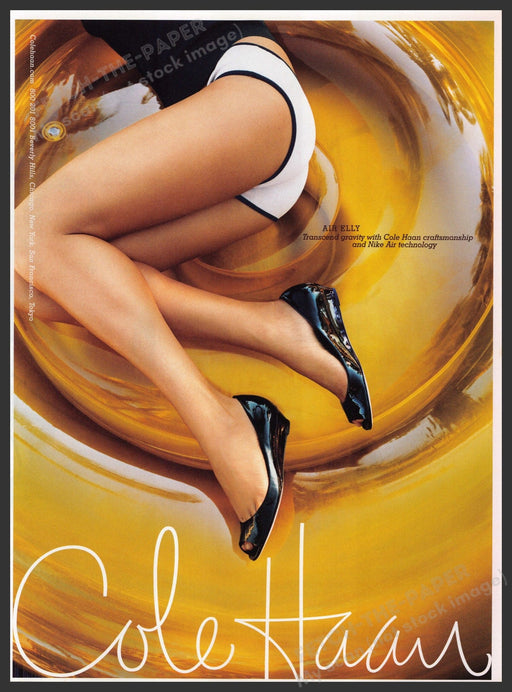 Cole Haan "Air Elly" Collab with Nike Shoes 2000s Print Advertisement 2008 legs Fetch-the-Paper