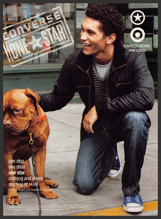 Converse One Star 2000s Print Advertisement Ad 2009 Bordeaux Mastiff Dog Converse