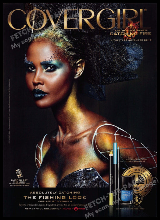 Cover Girl 2010s Magazine Print Ad 2013 Hunger Games "The Fishing Look" Cover Girl