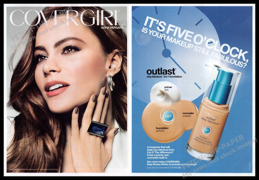 Cover Girl 2010s Print Advertisement (2 pages) 2013 Sofia Vergara Cover Girl