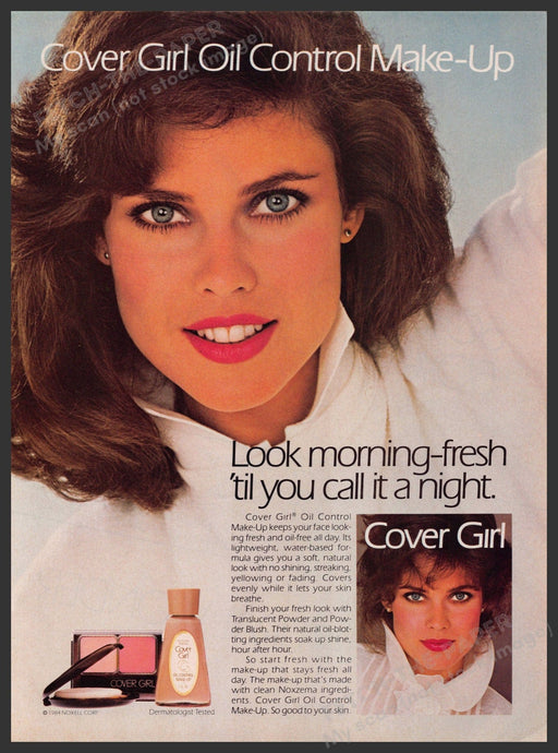 Cover Girl Control Make-up 1980s Print Advertisement 1985 Fetch-the-Paper