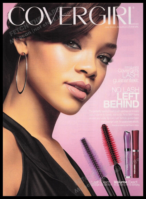 Cover Girl Cosmetics 2000s Print Advertisement Ad 2008 Rihanna Music Singer Fetch the Paper!