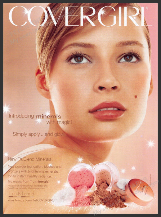 Cover Girl Minerals 2000s Print Advertisement 2007 Cosmetics Trublend Fetch-the-Paper