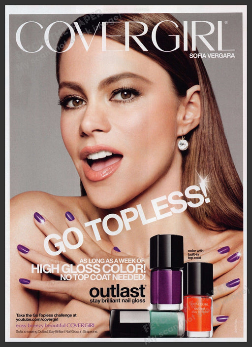 Cover Girl Nail Polish Sofia Vergara 2000s Print Advertisement Ad 2013 Fetch the Paper!