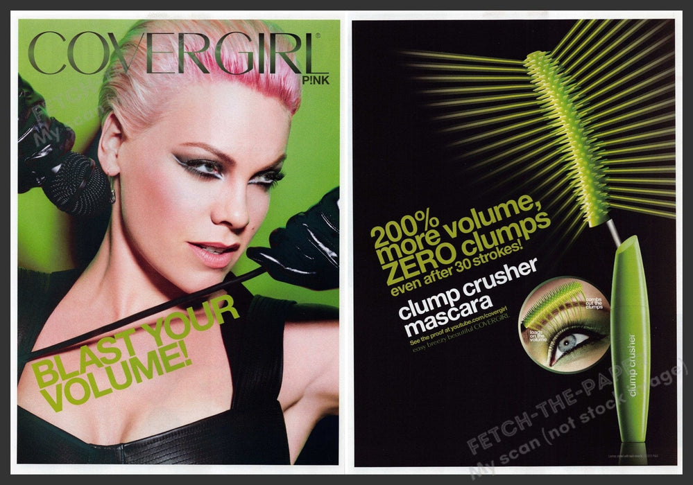 Cover Girl Pink Singer Musician 2000s Print Advertisement Ad (2 pages) 2013 Fetch the Paper!