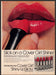 Cover Girl 'Shiny LipSlicks 1970s Print Advertisement 1976 Closeup Red Lips Fetch-the-Paper