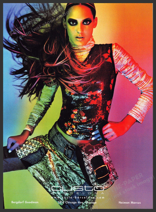 Custo Barcelona 2000s Print Advertisement 2002 Clothing Rainbow Color Model Fetch-the-Paper