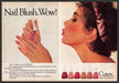 Cutex Nail Blush 1980s Print Advertisement (2 pages) 1982 Blowing on Nails Cutex