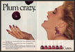 Cutex "Pum Crazy" 1980s Print Advertisement (2 pages) 1981 Laughing Model Cutex