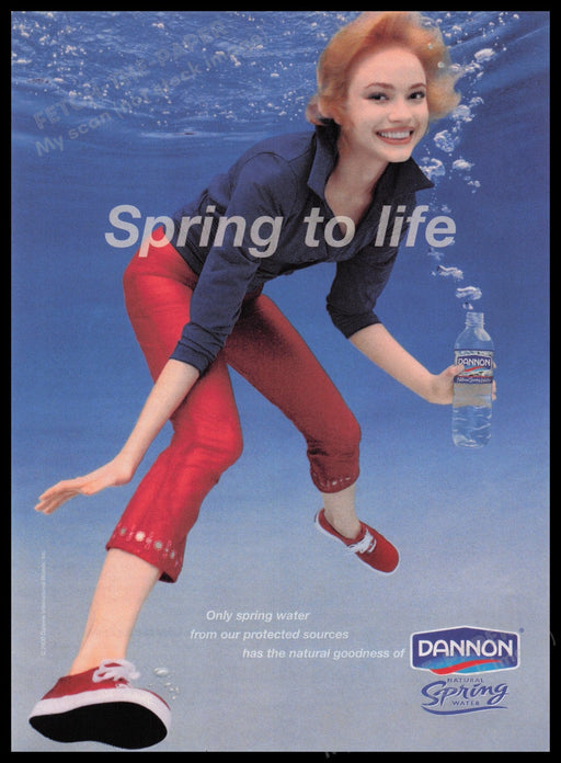 Dannon Spring Water 2000s Print Advertisement Ad 2017 Fetch the Paper!