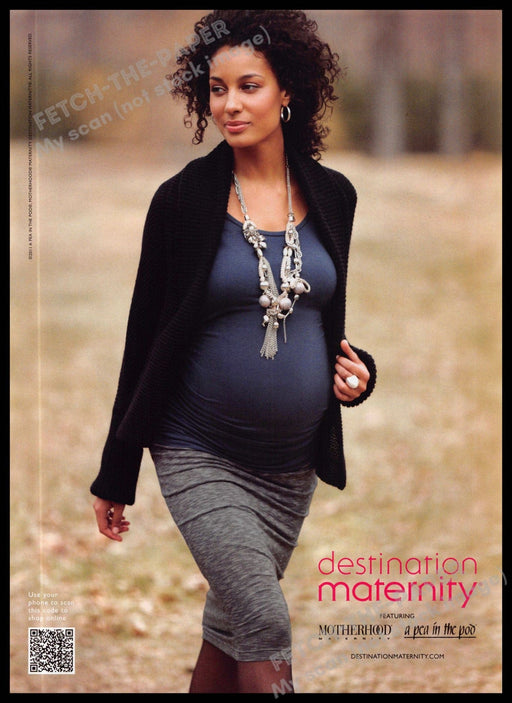 Destination Maternity 2010s Magazine Print Ad 2011 Pregnancy Woman Belly Fashion Destination Maternity