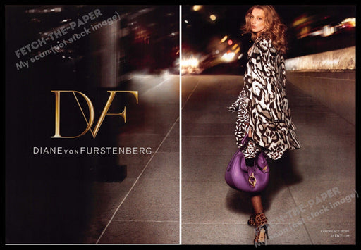 Diane Furstenberg 2010s Print Advertisement (2 pages) 2013 Legs Nighttime City Diane Furstenberg