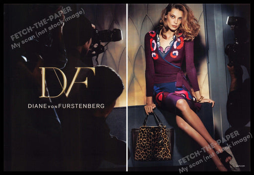 Diane von Furstenberg 2010s Print Ad (2 page) 2014 Long Legs Daria Werbowy Diane Von Furstenberg