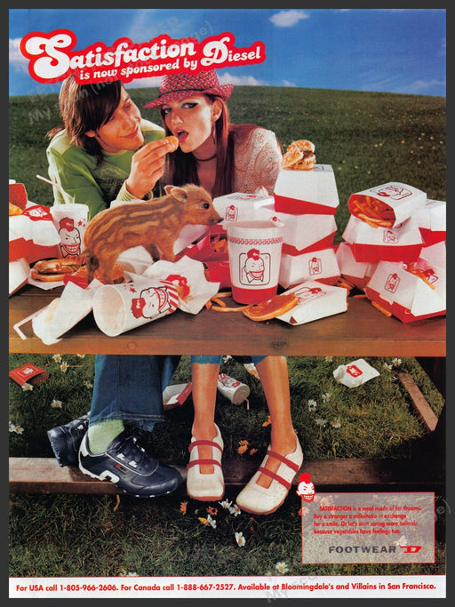 Diesel Footwear 2000s Print Advertisement Ad 2002 Legs Teens Fetch-the-Paper