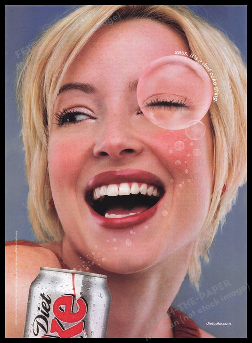 Diet Coke 2000s Print Advertisement Ad 2005 "Sass. It's a diet Coke Thing" Fetch the Paper!