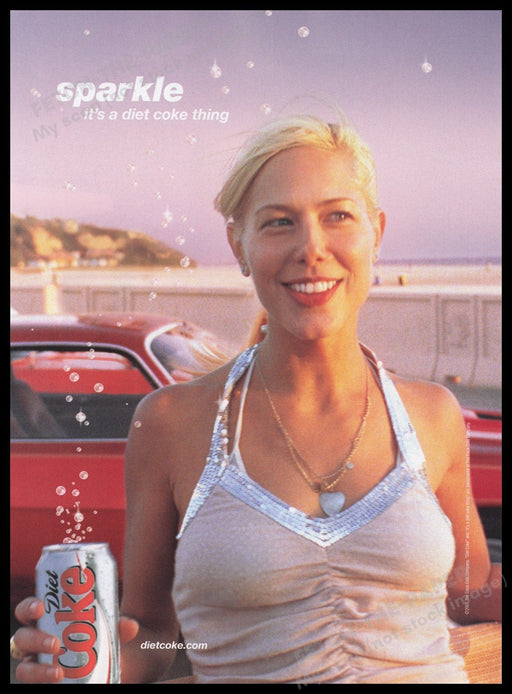 Diet Coke 2000s Print Advertisement Ad 2005 "Sparkle. It's a Diet Coke thing" Fetch the Paper!