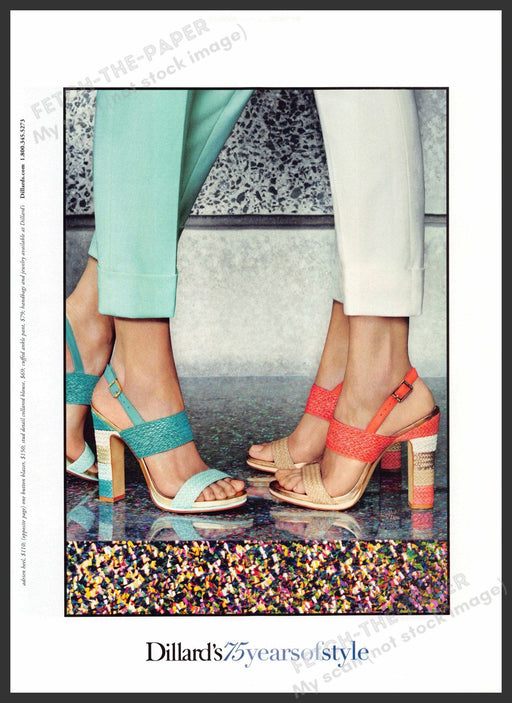 Dillard's Footwear 2010s Print Advertisement 2013 Legs Adrian Heel Fetch-the-Paper