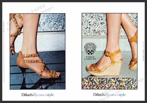 Dillard's Style Shoes 2010s Print Advertisement 2013 (1 Page Front & Back) Fetch-the-Paper
