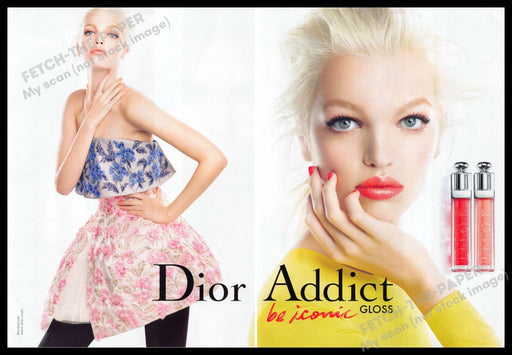 Dior Addict 2010s Print Advertisement (2 pages) 2013 Lip Gloss "Be iconic" Dior Addict