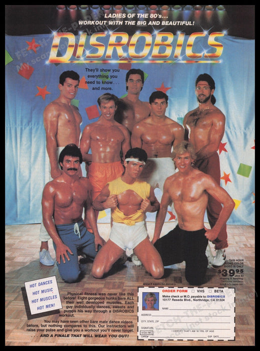 Disrobics 1980s Print Advertisement Ad 1985 Fetch the Paper!