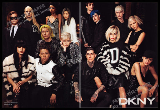 DKNY 2010s Print Ad (2 pg) 2014 We Are NYC Rita Ora Soo Joo Park Eliza Cummings DKNY