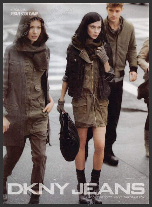 DKNY Jeans 2010s Print Advertisement 2010 Urban Boot Camp Collection Fetch-the-Paper