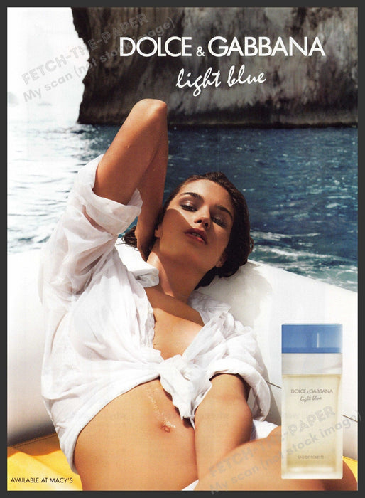Dolce & Gabbana 2000s Print Advertisement 2007 Light Blue Girl Boat Ocean Dolce & Gabbana