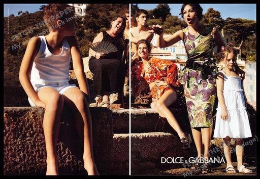 Dolce & Gabbana 2010s Print Advertisement (2 page) 2012 Legs Family Generations Dolce & Gabbana