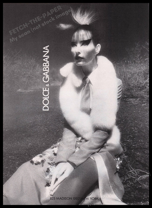 Dolce & Gabbana Clothing 1990s Print Advertisement Ad 1997 Crazy Fashion Fetch the Paper!