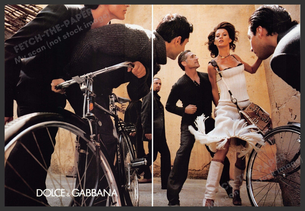 Dolce & Gabbana Gisele Bundchen 2000s Print Ad Fetch-the-Paper