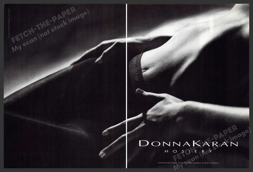 Donna Karan Hosiery 1990s Print Advertisement (2 page) 1993 Fetch-the-Paper