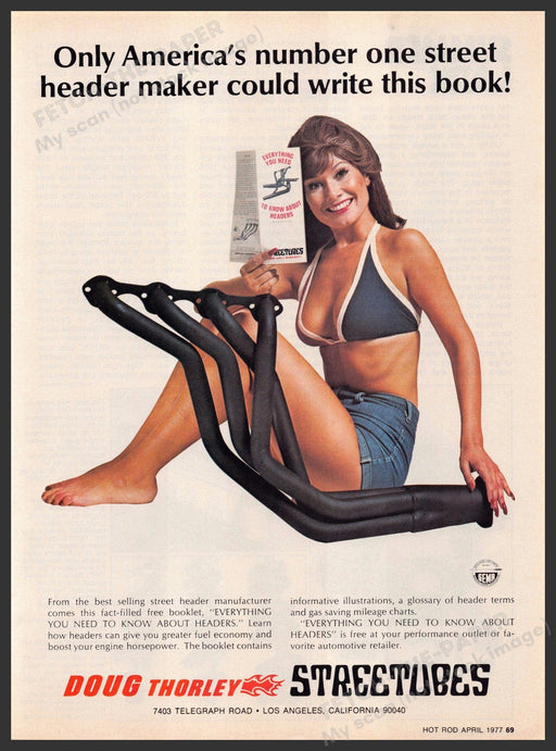 Doug Thorley Streetubes 1970s Magazine Print Advertisement 1977 Legs Model Doug Thorley