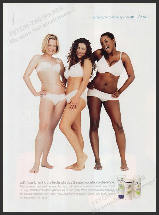 Dove Firming Skin 2000s Print Advertisement 2005 Campaign for Beauty Fetch-the-Paper