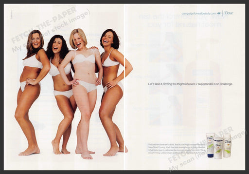 Dove Skin 2000s Print Advertisement (2pg centerfold) 2005 Campaign for Beauty Fetch-the-Paper