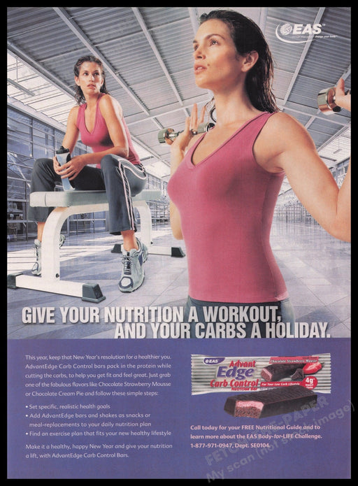 EAS Advant Edge Cindy Crawford 2000s Print Advertisement Ad 2004 Fetch the Paper!