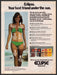 Eclipse Sunscreens Cheryl Tiegs Bikini 1980s Print Advertisement Ad 1981 Fetch-the-Paper