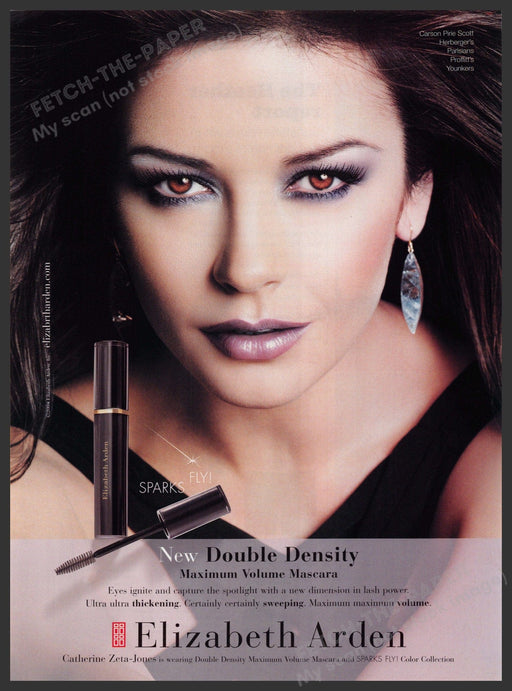 Elizabeth Arden Mascara with Catherine Zeta-Jones 2000s Print Advertisement 2004 Fetch-the-Paper