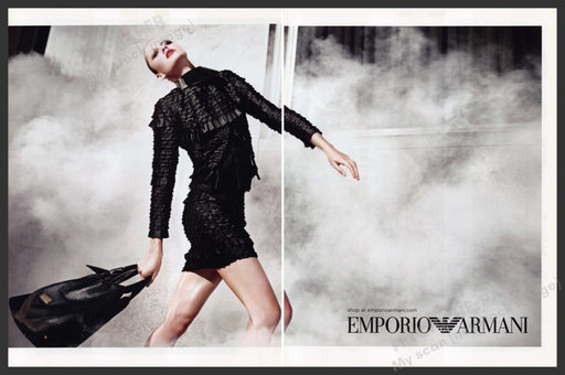 Emporio Armani Fashion 2010s Print Advertisement (2 pages) 2010 Legs Steam Fetch-the-Paper