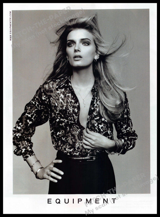 Equipment 2010s Magazine Print Ad 2012 Fashion FR Sexy Blonde Model Equipment